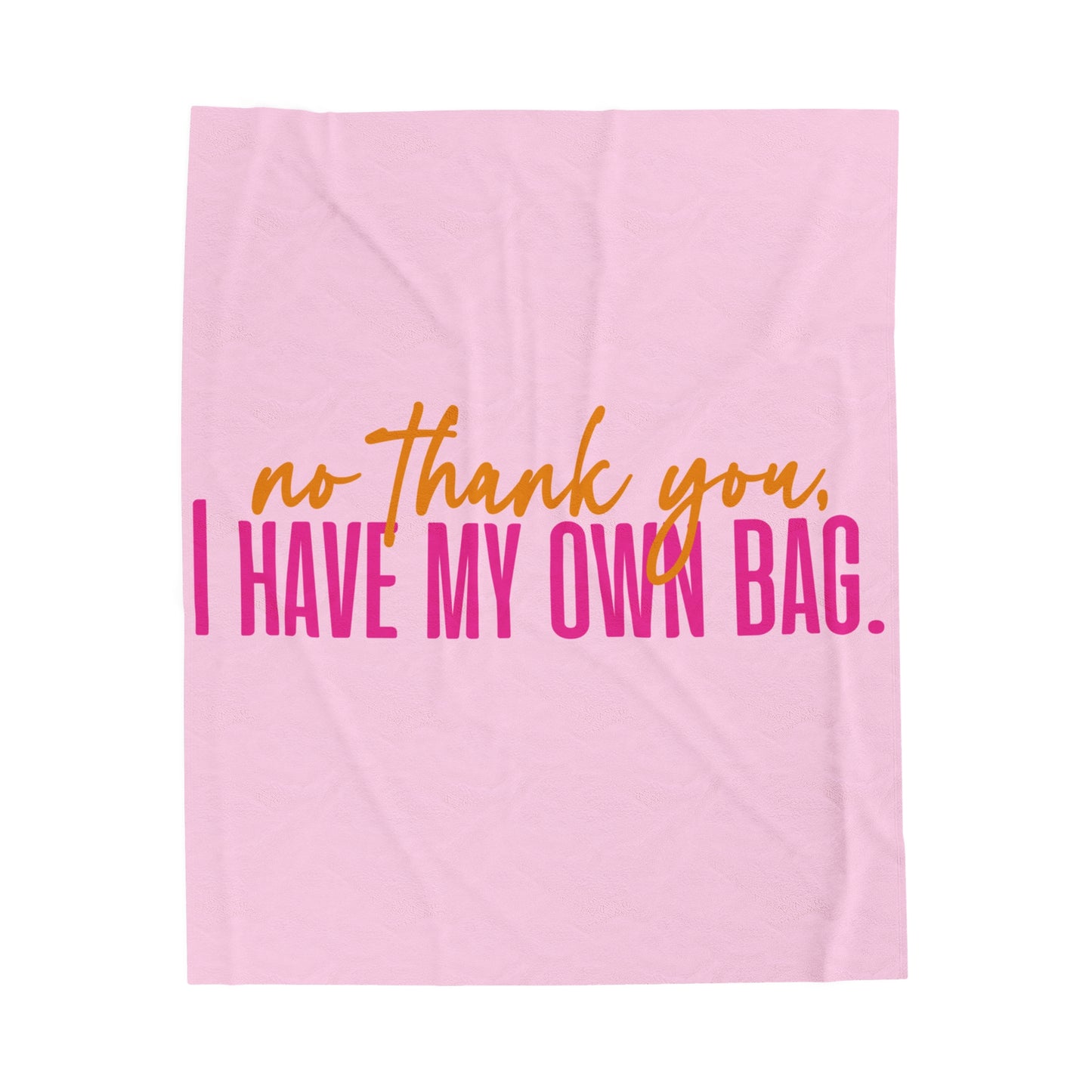 No ThankYou Velveteen Plush Blanket